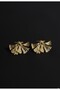 Gold Color Trend Leaf Earrings (Product Size 3.5 cm) - 2