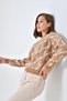 Women's Crew Neck Love Text Detailed Knitwear Sweater 10517