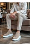 Men's Beige White Casual Lace-Up Sports Shoes High Thick Sole Comfortable Stylish Sneaker - 6