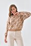 Women's Crew Neck Love Text Detailed Knitwear Sweater 10517 - 3
