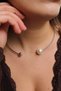 Vip Choker Pearl Stone Necklace Metal Chocker Accessory 40cm - 5