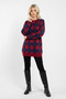Women's Small Argyle Pattern Knitwear Tunic Sweater Crew Neck Long Sleeve Casual Sweater - 3