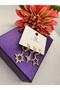 Zircon Stone Star Model 3-Piece Steel Earring Set - 3