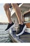 Men's Black and White Sole Sports Durable Casual Shoes High Thick Sole Banded Sneaker - 7