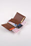 Genuine Leather Crazy Leather Men's Wallet with Automatic Card Holder Mechanism Brown Snap Fastener - 8