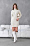 Women's Turtleneck Ribbed Knit Knitwear Tunic 7519Sw