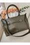 Women's Faux Leather Zippered Shoulder & Hand Bag (with Strap) Width 35 Length 20 - 5