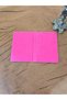 Pink Leather Stitched Passport Cover Compatible with All Passports Passport Holder Passport Wallet - 3