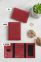 Magsafe Compatible Leather Card Holder Wallet - Premium Series - with Stand Feature and Card Compartment - Red - 4