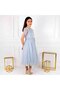 Sky blue dress with belt - 2