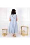 Sky blue dress with belt - 5