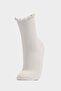 Women's Ruffled 3-Piece Cotton Long Socks G2409Axns - 2