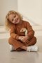 My Little One's Cicileri Slit Girls' 2-Piece Set with Bow Detail - Tan - 2