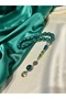 Dark Green Crimped Amber Rosary