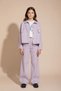 Dusty Rose Button-Detail Linen Shirt and Pants Girls' 3-Piece Set 23497 - 3