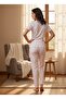 Women's Short Sleeve Summer Button down Pajama Set - 4
