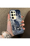 Samsung Galaxy S24 Ultra Compatible Silicone Edge Hard Back Anti-Fall Case Classic Pattern - 4