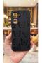 Vivo Y18 Compatible Black Butterfly Patterned Silicone Shock-Absorbing Classic Protective Rubber Case - 2