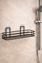 Black Adhesive Bathroom Shelf Shampoo Holder Soap Dish 23X8X6 cm Self Adhesive Shower Organizer - 3