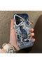 iPhone 16 Compatible Silicone Edge Hard Back Anti-Fall Case Classic Pattern - 4