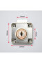 1Pc Glass Lock Square Chrome Glass Cover Safety Lock Durable Metal Secure Lock System Drawer - 6