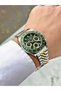 Functional Gold-Green Color Steel Cord Men's Wristwatch Frc2035Mr - 2