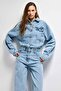 Women's Denim Color 3S6-3 Straight Fit 100% Cotton Denim Jumpsuit - 3
