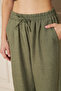 Women's Trend High Waist Elastic Khaki Loose Trousers - 4