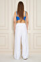 Women's Trend High Waist Elastic White Loose Pants - 8