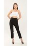 Women's High Waist Flexible Ankle-Length Fabric Pants