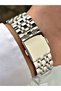 Men's Wristwatch with Automatic Mechanism Silver-Navy Blue Color Steel Watchband Frc2038Mr - 5