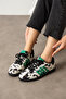 Black Green Women's Casual Sneakers Shoes - 2