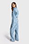 Women's Denim Color 3S6-3 Straight Fit 100% Cotton Denim Jumpsuit - 4