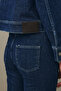 Denim Jacket with Pockets Dark Blue - 8