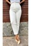 Women's High Waist Flexible Ankle-Length Fabric Pants - 2