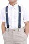 Navy Blue Children's Belt Trouser Strap with Adjustable Clip - 2