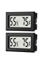 2-Pack Indoor Hygrometer Thermometer, Fahrenheit Digital Humidity Gauge for Greenhouse