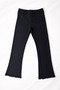 Girl's Black Ribbed Ruffled Spanish Leggings Pants |   Wave Tip Detailed |   Winter - 5