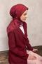 Viscose Velora Scarf Four Seasons Antique Pattern Plum 90X90