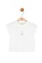 Baby Girl Leaf Tshirt 1-4 Years Old Ecru-Dried Rose
