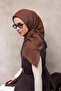 Viskose Velora Scarf Brown Maze Patterned Tok Duruşlu Four Seasons 90X90