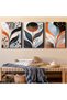 Abstract Leaves 3 Piece Canvas - Canvas Print
