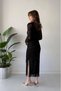 Women's Lace Textured Long Sleeve Women Midi Dress Nsa-58020 - 3
