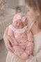 Seasonal 100% Cotton 5-Piece Bowknot Scalloped Newborn Baby Girl Hospital Discharge Bodysuit Set Boxed - 7