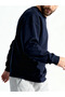 Livo Sweatshirt Lacevert Hoodless Special Rasarım Printed Your - 2