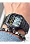 Black Color Square Model Steel Strap Waterproof Men's Wristwatch + Bracelet as a Gift - 4