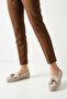 Beige Women's Daily Beaded Ballerina Shoes Royal - 4