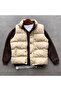 Padded Inflatable Vest and Half Zipper Stand Collar Fleece Sweat Set of 2
