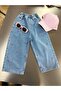 Jeans Girls' Embroidered Denim Trousers Elastic Waist Comfortable Fit - 6