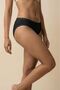 Black Women's Soft Textured Cotton Stretchy Basic Slip Panties - Breathable Fabric - 2